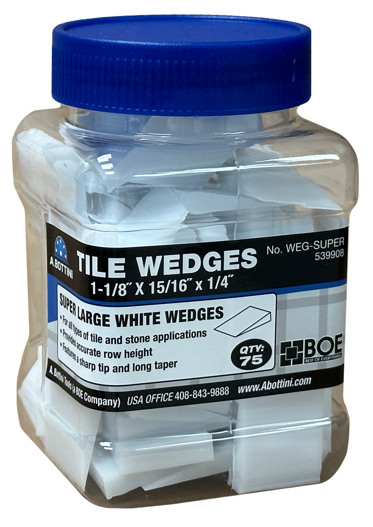 1-1/8" x 15/16" x 1/4" Super Wedges - 75 pc jar