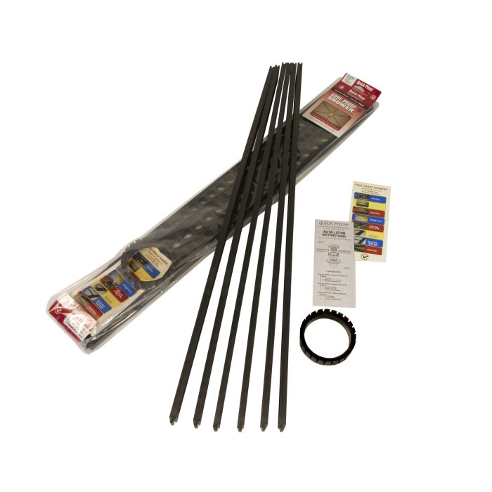 Quick-Pitch Kit = 6 Float Sticks 1" to 1-3/4" x 36" and 1 Center Ring