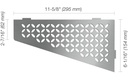 Quadrilateral Corner shelf designed for tiled walls  