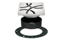 Grates-CURVE 4"X 4"  Stainless steel - For use with flanges with 2" outlet