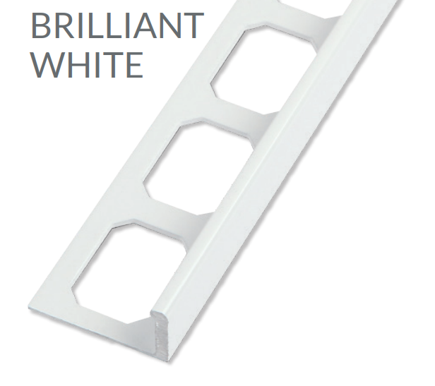 L-SHAPE EDGE PROFILES MADE OF COLOR COATED ALUMINUM-BRILLIANT WHITE