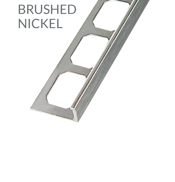 L-Shape Edgue Profiles Made Of Anodized Aluminum- BRUSHED NICKEL  - 8' F  