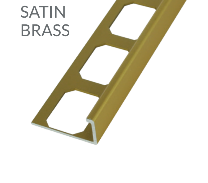 L-Shape Edge Profiles Made Of Anodized Aluminum- SATIN BRASS  - 8' F  