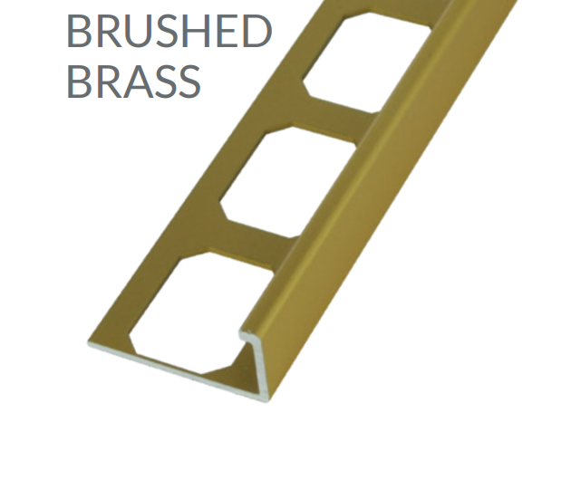 Laticrete  L-Shape Edge Profiles Made Of Anodized Aluminum-BRUSHED BRASS - 8' F  