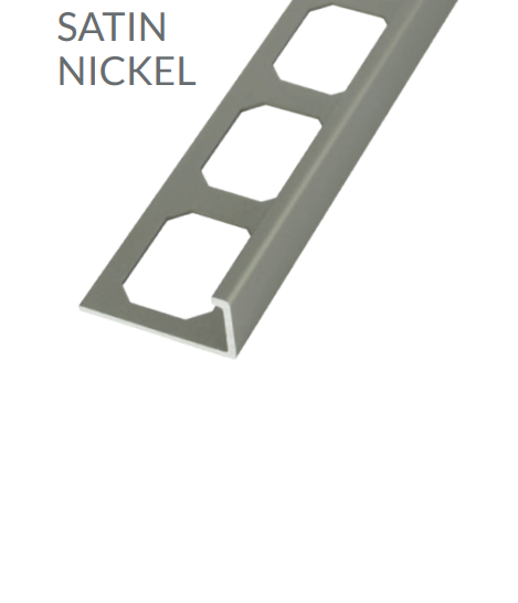 L-Shape Edgue Profiles Made Of Anodized Aluminum-SATIN NICKEL -10'F  
