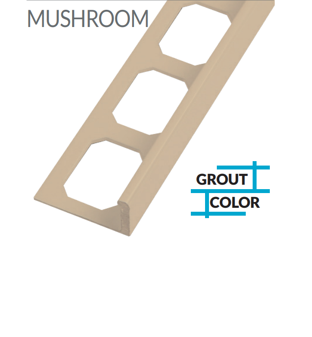 Laticrete  L-Shape Edge Profiles Made Of Color Coated Aluminum -MUSHROOM