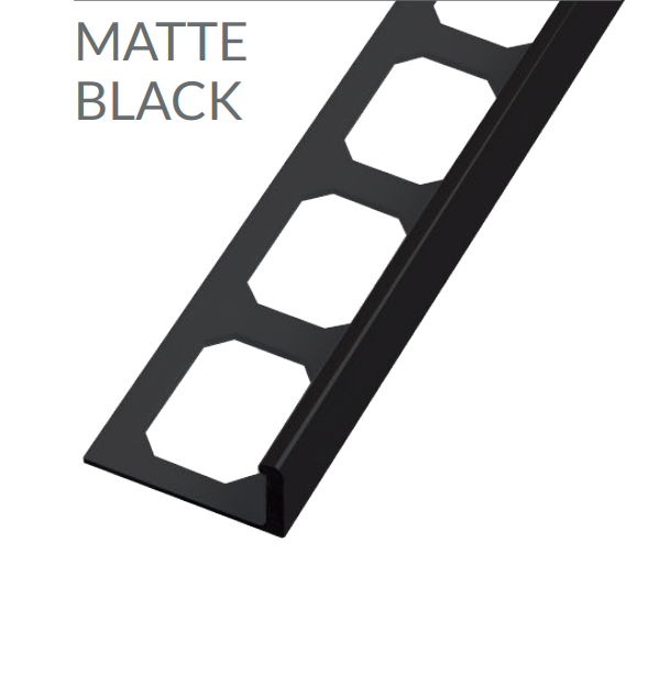 L-Shape Edge Profiles Made Of Color Coated Aluminum -MATTE BLACK 