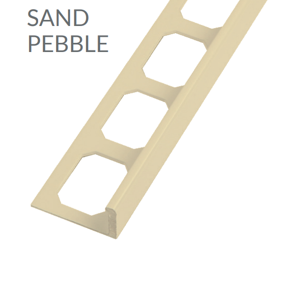 L-Shape Edge Profiles Made Of Color Coated Aluminum -SAND PEBBLE 