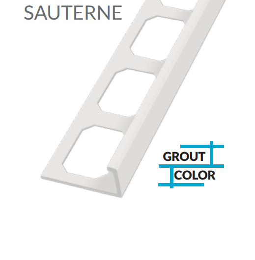 Laticrete L-Shape Edge Profiles Made Of Texture Coated Aluminum -SAUTERNE   8' FT 