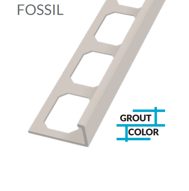 Laticrete  L-Shape Edge Profiles Made Of Texture Coated Aluminum -FOSSIL   8' FT 