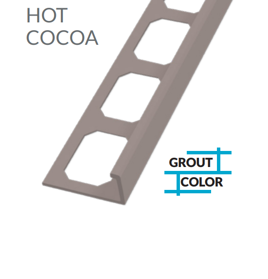 L-Shape Edge Profiles Made Of Texture Coated Aluminum -HOT COCOA  8' FT 