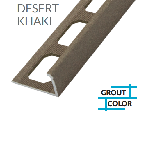 L-Shape Edge Profiles Made Of Texture Coated Aluminum DESERT KHAKI  -  8' FT