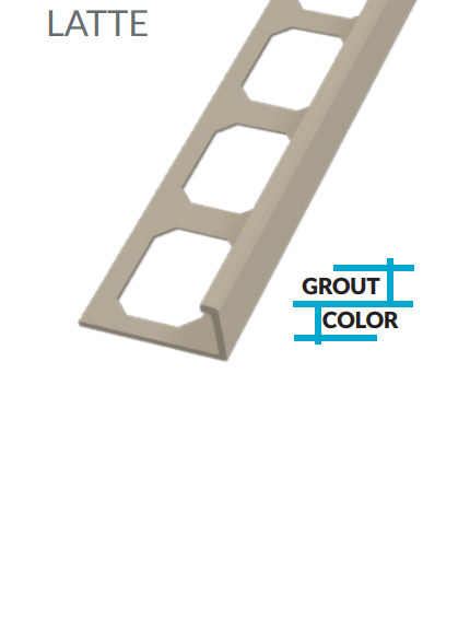 L-Shape Edge Profiles Made Of Texture Coated Aluminum LATTE  -  8' FT 