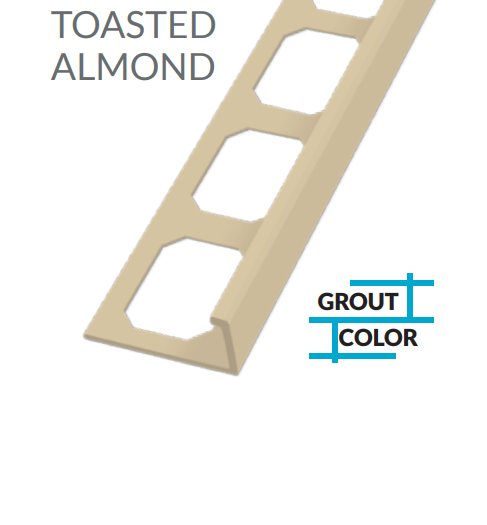 L-Shape Edge Profiles Made Of Texture Coated Aluminum TOASTED ALMOND  -  8' FT 