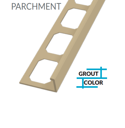 L-Shape Edge Profiles Made Of Texture Coated Aluminum PARCHMENT   -  8' FT 