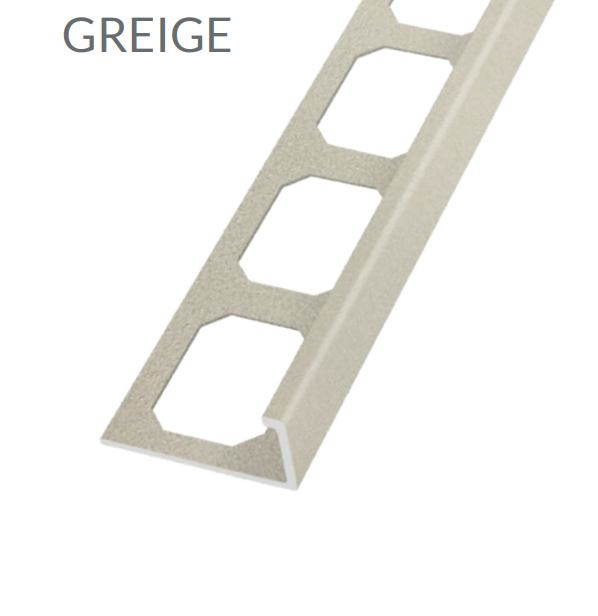 L-Shape Edge Profiles Made Of Texture Coated Aluminum -GREIGE  8' FT 
