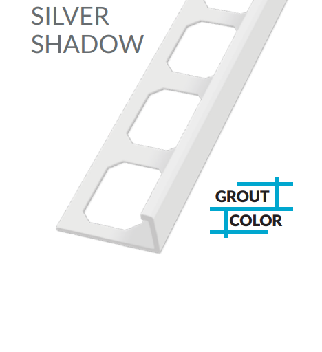 L-Shape Edge Profiles Made Of Texture Coated Aluminum -SILVER SHADOW 8' FT 