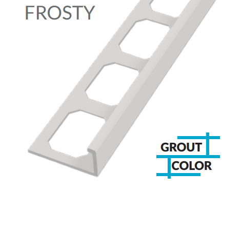 Laticrete  L-Shape Edge Profiles Made Of Texture Coated Aluminum -FROSTY 8' FT 