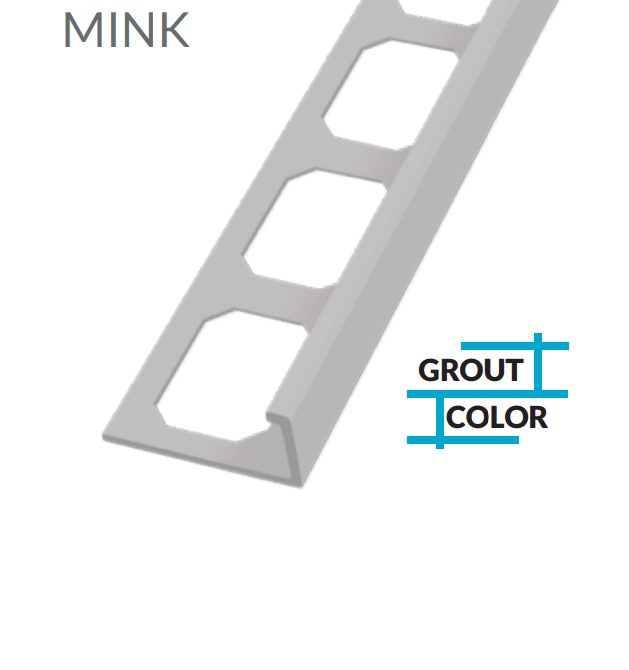 Laticrete L-Shape Edge Profiles Made Of Texture Coated Aluminum -MINK  8' FT 