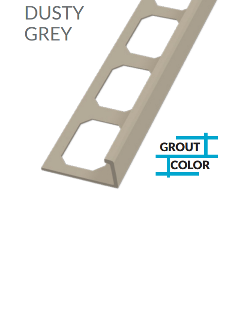 L-Shape Edge Profiles Made Of Texture Coated Aluminum DUSTY GREY -  8' FT 