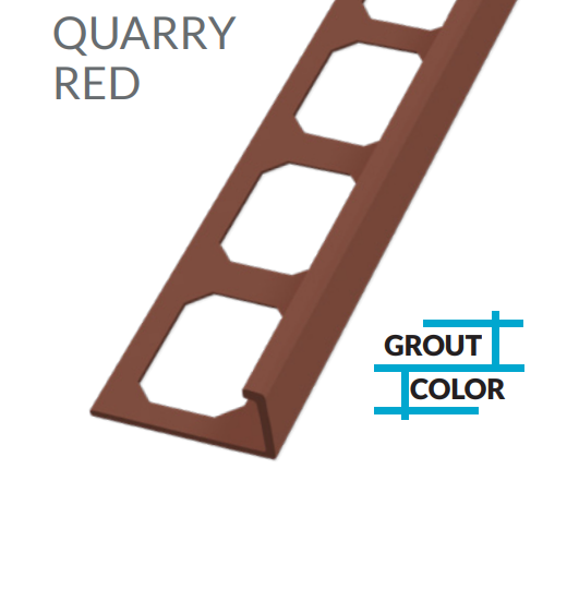 Laticrete  L-Shape Edge Profiles Made Of Texture Coated Aluminum  QUARRY RED  - 8' FT  