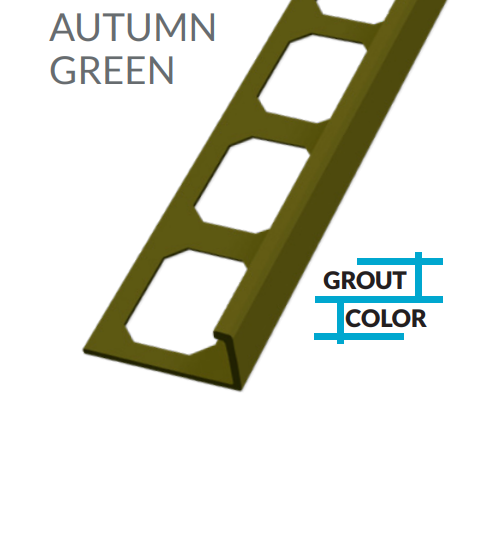 L-Shape Edge Profiles Made Of Texture Coated Aluminum AUTUMN GREEN - 8' FT  