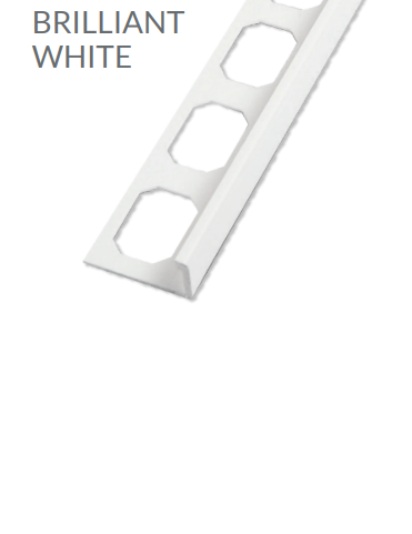 L-Shape Edge Profiles Made Of PVC BRILLIANT WHITE  - 8' FT 