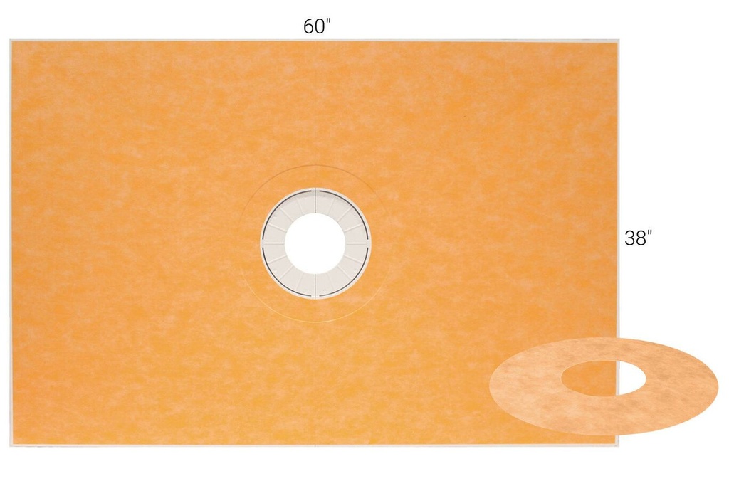 SCHLUTER-kerdi-Shower-Tray with center drain placement-T