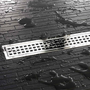 SCHLUTER-kerdi-grate Assembly - CHROME-SQUARE