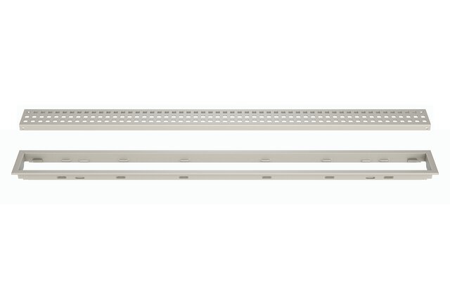 SCHLUTER-kerdi-Line-Grate Assembly- Textured-coated Stainless Steel- SQUARE