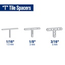 3/16" “T” Tile Spacers Bag - 200 Qty