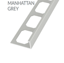 L-Shape Edge Profiles Made Of Color Coated Aluminum -MANHATTAN GREY   8' FT 