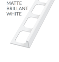 L-Shape Edge Profiles Made Of Texture Coated Aluminum -MATTE BRILLANT WHITE   8' FT   