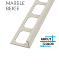L-Shape Edge Profiles Made Of Texture Coated Aluminum -MARBLE BEIGE  8' FT 