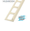 L-Shape Edge Profiles Made Of Texture Coated Aluminum -MUSHROOM   8' FT 