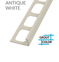 L-Shape Edge Profiles Made Of Texture Coated Aluminum -ANTIQUE WHITE  8' FT  