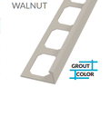 L-Shape Edge Profiles Made Of Texture Coated Aluminum -WALNUT  8' FT  