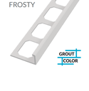L-Shape Edge Profiles Made Of Texture Coated Aluminum -FROSTY 8' FT 