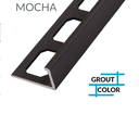 L-Shape Edge Profiles Made Of Texture Coated Aluminum -MOCHA  8' FT 