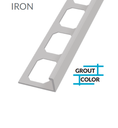 L-Shape Edge Profiles Made Of Texture Coated Aluminum IRON - 8' FT 